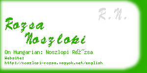 rozsa noszlopi business card